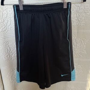 Nike Black Shorts with Blue Trim
